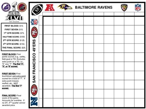 super bowl pool grid 2022.